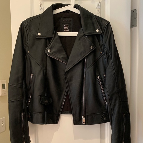 zara trf leather jacket